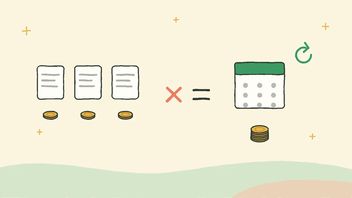 How Patreon converts per-creation prices to monthly prices
